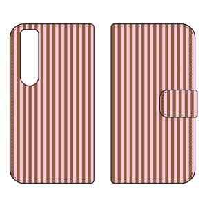 �蒠�^�X�}�[�g�t�H���P�[�X �X�g���C�v�R���N�V���� �s���N���u���E�� Xperia 1 VII SOG15 SO-51F A501SO XQ-FS44 Coverfull �P�[�X �J�o�[ �X�}�z�P�[�X �������� �ϏՌ� �v�����g �ی� �Ռ��z��