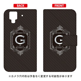 手帳型スマートフォンケース Cf LTD ラグジュアリー イニシャル アルファベット G （シルバーグレー） arrows NX F-02H docomo Coverfull f−02h ケース f−02h カバー f−02hケース f−02hカバー f02h ケース f02h カバー 送料無料