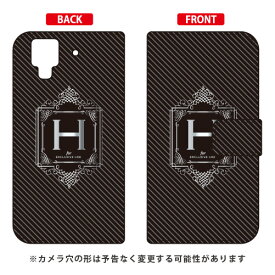 手帳型スマートフォンケース Cf LTD ラグジュアリー イニシャル アルファベット H （シルバーグレー） arrows NX F-02H docomo Coverfull f−02h ケース f−02h カバー f−02hケース f−02hカバー f02h ケース f02h カバー 送料無料