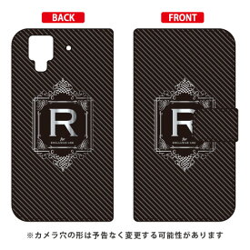 手帳型スマートフォンケース Cf LTD ラグジュアリー イニシャル アルファベット R （シルバーグレー） arrows NX F-02H docomo Coverfull f−02h ケース f−02h カバー f−02hケース f−02hカバー f02h ケース f02h カバー 送料無料