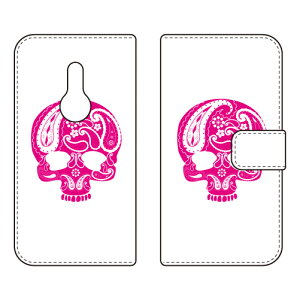 �蒠�^�X�}�[�g�t�H���P�[�X Paisley skull �s���N design by ROTM arrows Be4 Plus F-41B�EBZ02 docomo�EMVNO�X�}�z�iSIM�t���[�[���j SECOND SKIN f-41b �P�[�X f-41b �J�o�[ arrows be4 plus f-41b �P�[�X arrows be4 plus f-41b �J