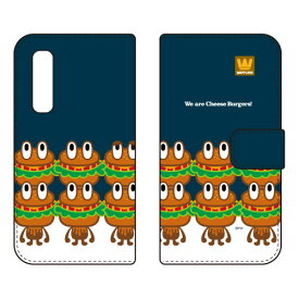 手帳型スマートフォンケース 「cheese burgers」 design by PansonWorks arrows NX9 F-52A docomo SECOND SKIN docomo arrows nx9 f-52a用ケース f41aケース ケース カバー CASE ケース アクセサリー スマホケース スマートフォン用カバー 送料無料