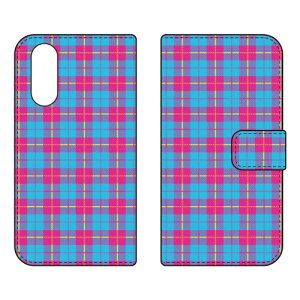 �蒠�^�X�}�[�g�t�H���P�[�X Cf LTD �`�F�b�N�� �iBLUE×PINK�j arrows We2 F-52E FCG02 A402FC Coverfull �P�[�X �J�o�[ �X�}�z�P�[�X �������� �ϏՌ� �v�����g �ی� �Ռ��z��