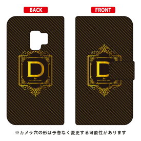 手帳型スマートフォンケース Cf LTD ラグジュアリー イニシャル アルファベット D （ゴールドイエロー） Galaxy S9 SC-02K・SCV38 docomo・au Coverfull galaxy s9 ケース galaxy s9 カバー ギャラクシーs9 ケース ギャラクシーs9 カバー 送料無料