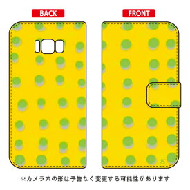 手帳型スマートフォンケース オブチジン 「dot series イエロー」 Galaxy S8+ （PLUS） SC-03J・SCV35 docomo・au SECOND SKIN galaxy s8 plus ケース galaxy s8 plus カバー ギャラクシーs8 プラス ケース ギャラクシーs8 プラス カバー sc-03j 送料無料