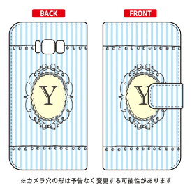 手帳型スマートフォンケース Cf LTD イニシャル アルファベット Y （サックス） Galaxy S8+ （PLUS） SC-03J・SCV35 docomo・au Coverfull galaxy s8 plus ケース galaxy s8 plus カバー ギャラクシーs8 プラス ケース ギャラクシーs8 プラス 送料無料