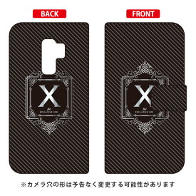 手帳型スマートフォンケース Cf LTD ラグジュアリー イニシャル アルファベット X （シルバーグレー） Galaxy S9+ SC-03K・SCV39 docomo・au Coverfull galaxy s9+ ケース galaxy s9+ カバー ギャラクシーs9+ ケース ギャラクシーs9+ 送料無料