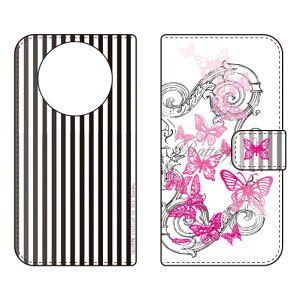 �蒠�^�X�}�[�g�t�H���P�[�X �r�c�n�� �uButterfly1 �s���N�v AQUOS R8 pro SH-51D A301SH SH-R80P SECOND SKIN �P�[�X �J�o�[ �X�}�z�P�[�X �������� �ϏՌ� �v�����g �ی� �Ռ��z��