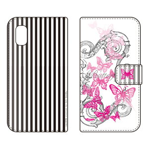 �蒠�^�X�}�[�g�t�H���P�[�X �r�c�n�� �uButterfly1 �s���N�v AQUOS wish3 SH-53D A302SH A303SH SH-M25 SECOND SKIN �P�[�X �J�o�[ �X�}�z�P�[�X �������� �ϏՌ� �v�����g �ی� �Ռ��z��