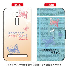 手帳型スマートフォンケース Hal Ikeda 「Another Girl ブルー」 ZenFone Go ZB551KL MVNOスマホ（SIMフリー端末） SECOND SKIN zenfone go ケース zenfone go カバー ゼンフォンゴー ケース ゼンフォンゴー カバー zb551kl ケース 送料無料