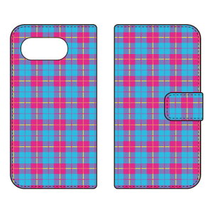 �蒠�^�X�}�[�g�t�H���P�[�X Cf LTD �`�F�b�N�� �iBLUE×PINK�j Pixel 10a Coverfull �P�[�X �J�o�[ �X�}�z�P�[�X �������� �ϏՌ� �v�����g �ی� �Ռ��z��
