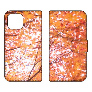 手帳型スマートフォンケース 竹林省悟 「モミジノキ」 Mi 11 Lite 5G M2101K9R MVNOスマホ(SIMフリー端末) SECOND SKIN 手帳型ケース mi 11 lite 5g m2101k9r スマホ mi 11 lite 5g m2101k9r スマートフォン mi 11 lite