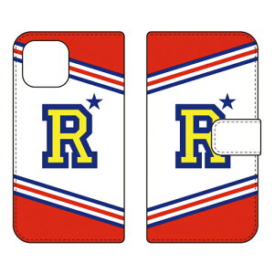 手帳型スマートフォンケース Cf LTD チア イニシャル アルファベット R (レッド) Mi 11 Lite 5G M2101K9R MVNOスマホ(SIMフリー端末) Coverfull mi 11 lite 5g m2101k9r スマホ mi 11 lite 5g m2101k9r スマートフォ