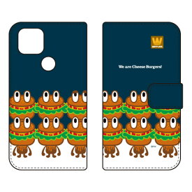 手帳型スマートフォンケース 「cheese burgers」 design by PansonWorks Google Pixel 5a （5G） SoftBank SECOND SKIN google pixel 5a 5G ケース google pixel 5a 5G カバー グーグルピクセル5a5Gケース グーグルピクセル5a5Gカバー pixel5a5gケース 送料無料