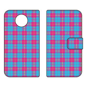 �蒠�^�X�}�[�g�t�H���P�[�X Cf LTD �`�F�b�N�� �iBLUE×PINK�j Redmi Note 9T A001XM SoftBank Coverfull redmi note 9t a001xm �P�[�X redmi note 9t a001xm �J�o�[ redmi note 9t a001xm �P�[�X redmi note 9t a001xm �J�o�[ ��������