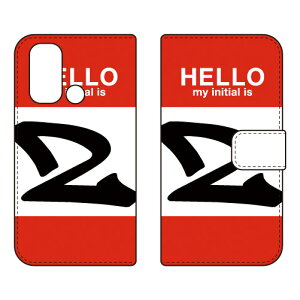 手帳型スマートフォンケース Cf LTD ハロー イニシャル アルファベット Z (レッド) OPPO Reno5 A A101OP・CPH2199 Y!mobile・MVNOスマホ(SIMフリー端末) Coverfulloppo reno5 a oppo reno5 a ケース oppo reno5 a oppo r