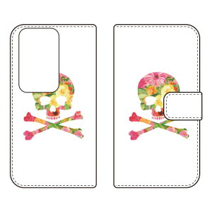 �蒠�^�X�}�[�g�t�H���P�[�X Flower skull �z���C�g design by ROTM OPPO Reno11 A A401OP CPH2603 SECOND SKIN �P�[�X �J�o�[ �X�}�z�P�[�X �������� �ϏՌ� �v�����g �ی� �Ռ��z��
