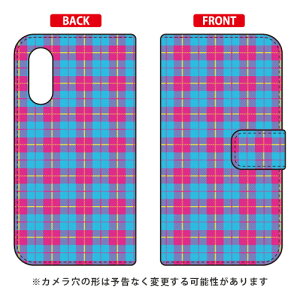 �蒠�^�X�}�[�g�t�H���P�[�X Cf LTD �`�F�b�N�� �iBLUE×PINK�j Android One S7�EAQUOS sense3 basic SHV48�E907SH Y!mobile�Eau�ESoftBank Coverfull android one s7 �P�[�X android one s7 �J�o�[ �A���h���C�h����s7 �P�[�X ��