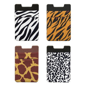 CH008 Elastic anima print mobile phone back stciker case ������ �A�j�}���� �|���E���^�� �L�яk�� �X���� �_�炩�� �y�� �J�[�h�P�[�X �J�[�h ���� iPhone �A�C�t�H�� �A�C�t�H�[�� �X�}�z �X�}�[�g�t�H�� i