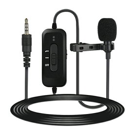 MAMEN KM-D2 8m Lavalier Microphone 小型 マイクロホン 3.5mmジャック 6.3mmジャック 風防付き Vlog インタビュー 動画 撮影 音声 録音 コンパクト 軽量 ピンマイク スマホ スマートフォン 各種カメラ パソコン 送料無料