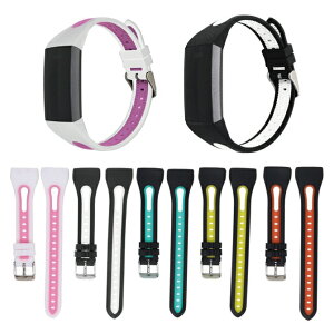 Fitbit Charge 3 / 4 �t�B�b�g�r�b�g �`���[�W 3 / 4 Double color T style silicone belt �_�u�� �J���[ T �X�^�C�� �V���R�� �x���g 2�F �V���R�� �X�|�[�c �x���g �o���h �r���v�o���h �����o���h �r���v�x��