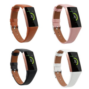 Fitbit Charge 3 / 4 tBbgrbg `[W 3 / 4 Real eather belt A U[ xg  Vv אg A {v U[ xg oh rvoh oh rvxg xg 