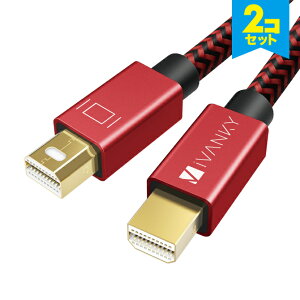 y2{Zbgz iVANKY VBB08 2m Red x Black Mini DisplayPort to Mini DisplayPort 4K@60Hz mini DP ~jfBXvC|[g Mini DisplayPort 1.2 HDCP 1.4 𑜓x f 摜  ] bvgbv 
