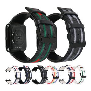���݌Ɍ���������y���������z�yOPPO Watch�z�y�I�b�| �E�H�b�`�z�yNylon and real leather belt�z�y�i�C���� and ���A�� ���U�[ �x���g�z�y46mm�z�y�i�C���� �z�y���U�[�z�y�{�v�z�y�A�[�~�[�z�yNATO�z