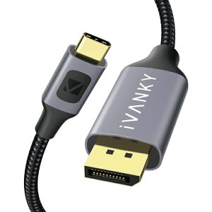 iVANKY VBD82 2m Grey & Black USB-C to DisplayPort Cable 4K60Hz ϊ P[u DP fBXvC|[g P[u p\R PC X}z X}[gtH fBXvC er vWFN^[ IXX lC ֗