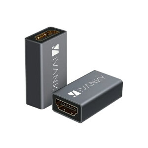 iVANKY VBH01 Gray & Black 2���� HDMI Straight through Repeater �X�g���[�g�X���[���s�[�^�[ 4K@60Hz HDMI ���p�A�_�v�^�[ �~���[�����O ���� �g�����[�h 4K ARC HDR UHD HDCP �I�X�X�� �l�C �֗��O�b�Y ��������