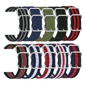 Nylon silver buckle belt iC Vo[ obN xg 20MM 22MM VR X}[gEHb` X}[gv xg oh ~^[ A[~[ R Samsung TX Garmin K[~ LG 