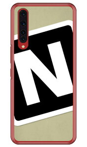 Cf LTD キャンプ イニシャル ベージュ×ブラック N (クリア) Rakuten BIG ZR01 楽天モバイル Coverfull ハードケース zr01 ケース zr01 カバー 楽天モバイル ケース カバー スマホケース スマホカバー か