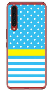 ドット ボーダー サックスブルー (ソフトTPUクリア) Rakuten BIG ZR01 楽天モバイル SECOND SKIN スマホケース ソフトケース zr01 ケース zr01 カバー 楽天モバイル ケース カバー スマホケース スマホ