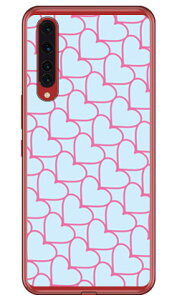 ハートストライプ サックスブルー×ピンク (ソフトTPUクリア) Rakuten BIG ZR01 楽天モバイル SECOND SKIN ソフトケース zr01 ケース zr01 カバー 楽天モバイル ケース カバー スマホケース スマホカバ