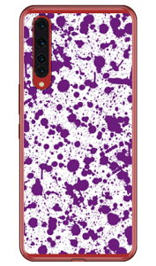 スプラット ホワイト×パープル (ソフトTPUクリア) Rakuten BIG ZR01 楽天モバイル SECOND SKIN スマホケース ソフトケース zr01 ケース zr01 カバー 楽天モバイル ケース カバー スマホケース スマホ