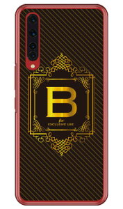 Cf LTD ラグジュアリーイニシャル B ゴールドイエロー (クリア) Rakuten BIG ZR01 楽天モバイル Coverfull ハードケース zr01 ケース zr01 カバー 楽天モバイル ケース カバー スマホケース スマホカバ