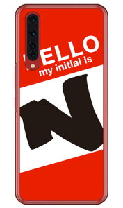 Cf LTD ハローイニシャル N レッド (クリア) Rakuten BIG ZR01 楽天モバイル Coverfull スマホケース ハードケース zr01 ケース zr01 カバー 楽天モバイル ケース カバー スマホケース スマホカバー か