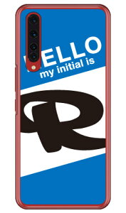 Cf LTD ハローイニシャル R ブルー (クリア) Rakuten BIG ZR01 楽天モバイル Coverfull スマホケース ハードケース zr01 ケース zr01 カバー 楽天モバイル ケース カバー スマホケース スマホカバー か