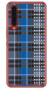 チェックドット ブルー (クリア) Rakuten BIG ZR01 楽天モバイル SECOND SKIN 受注生産 スマホケース ハードケース zr01 ケース zr01 カバー 楽天モバイル ケース カバー スマホケース スマホカバー