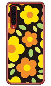 フラワーポップ ブラック×イエロー (クリア) Rakuten BIG ZR01 楽天モバイル SECOND SKIN スマホケース ハードケース zr01 ケース zr01 カバー 楽天モバイル ケース カバー スマホケース スマホカバ