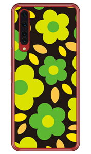 フラワーポップ ブラック×グリーン (クリア) Rakuten BIG ZR01 楽天モバイル SECOND SKIN スマホケース ハードケース zr01 ケース zr01 カバー 楽天モバイル ケース カバー スマホケース スマホカバ
