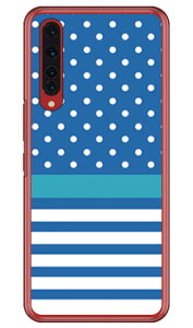 ドット ボーダー ブルー (クリア) Rakuten BIG ZR01 楽天モバイル SECOND SKIN 受注生産 スマホケース ハードケース zr01 ケース zr01 カバー 楽天モバイル ケース カバー スマホケース スマホカバー
