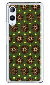 フラワースポット レトログリーン (クリア) Rakuten Hand P710・5G P780 楽天モバイル Coverfull スマホケース ハードケースp710 ケース p710 カバー 楽天モバイル ケース カバー スマホケース スマホ