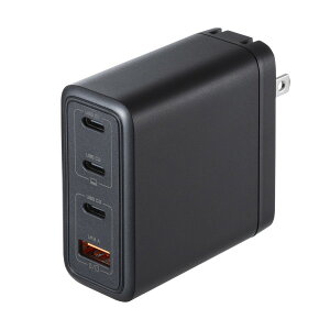 SANWA SUPPLYiTTvCj USB PDΉAC[d(PD100WEC×3+A×1) ACA-PD104BK