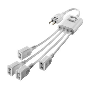 SANWA SUPPLY�i�T�����T�v���C�j �ꊇ�W���X�C�b�`�t���d�������R�[�h TAP-EX4SWW