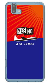 YESNO AIR LINES レッド×ブルー （ソフトTPUクリア） arrows U 801FJ SoftBank YESNO ソフトバンク 801fj カバー 801fj ケース arrows u 801fj カバー arrows u 801fj ケース アローズ u 801fj カバー アローズ u 801fj ケース android 送料無料