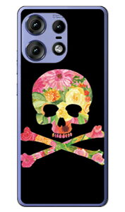 Flower skull �u���b�Nmotorola edge 50s pro A402MO / motorola edge 50 pro XT2403 (�\�t�gTPU) SECOND SKIN �P�[�X �J�o�[ �X�}�z�P�[�X �������� �ϏՌ� �v�����g ��
