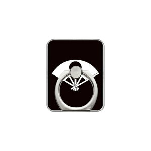 スマホリング バンカーリング 家紋シリーズ 佐竹扇 (さたけおうぎ) (クリア) Coverfull カバフル 受注生産 落下防止 スマートフォンリング 送料無料