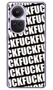 Cf LTD FUCK�i�t�@�b�N�j �p�^�[�� �u���b�N (�N���A) OPPO Reno10 Pro 5G A302OP CPH2541 Coverfull �{�� �ی� �n�[�h�P�[�X �X�}�z�J�o�[�@��������