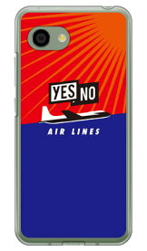 YESNO AIR LINES レッド×ブルー （クリア） AQUOS R2 Compact 803SH・SH-M09 SoftBank・MVNOスマホ（SIMフリー端末） YESNO aquos r2 compact ケース aquos r2 compact カバー ケース カバー aquos r2 compact ケース aquos r2 compact 送料無料